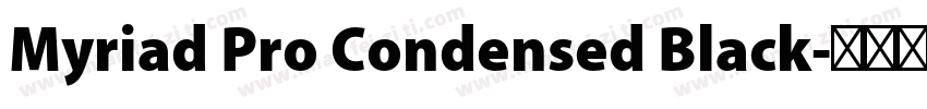 Myriad Pro Condensed Black字体转换